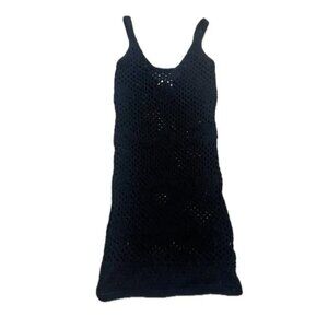 Bimba y Lola Black Crochet Knit Dress – Like New